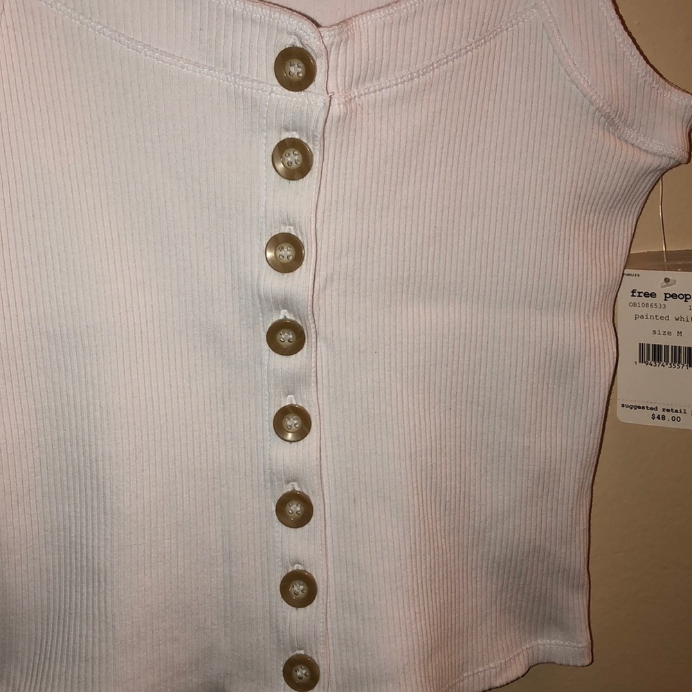 NWT Free People Ribbed Button Front Closure/Button - Picture 4 of 12